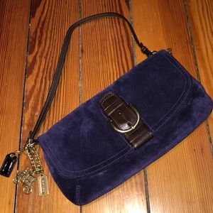 Coach purple suede bag